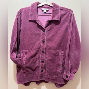 Coldwater Creek Braeburn Corduroy Shirt Jacket M